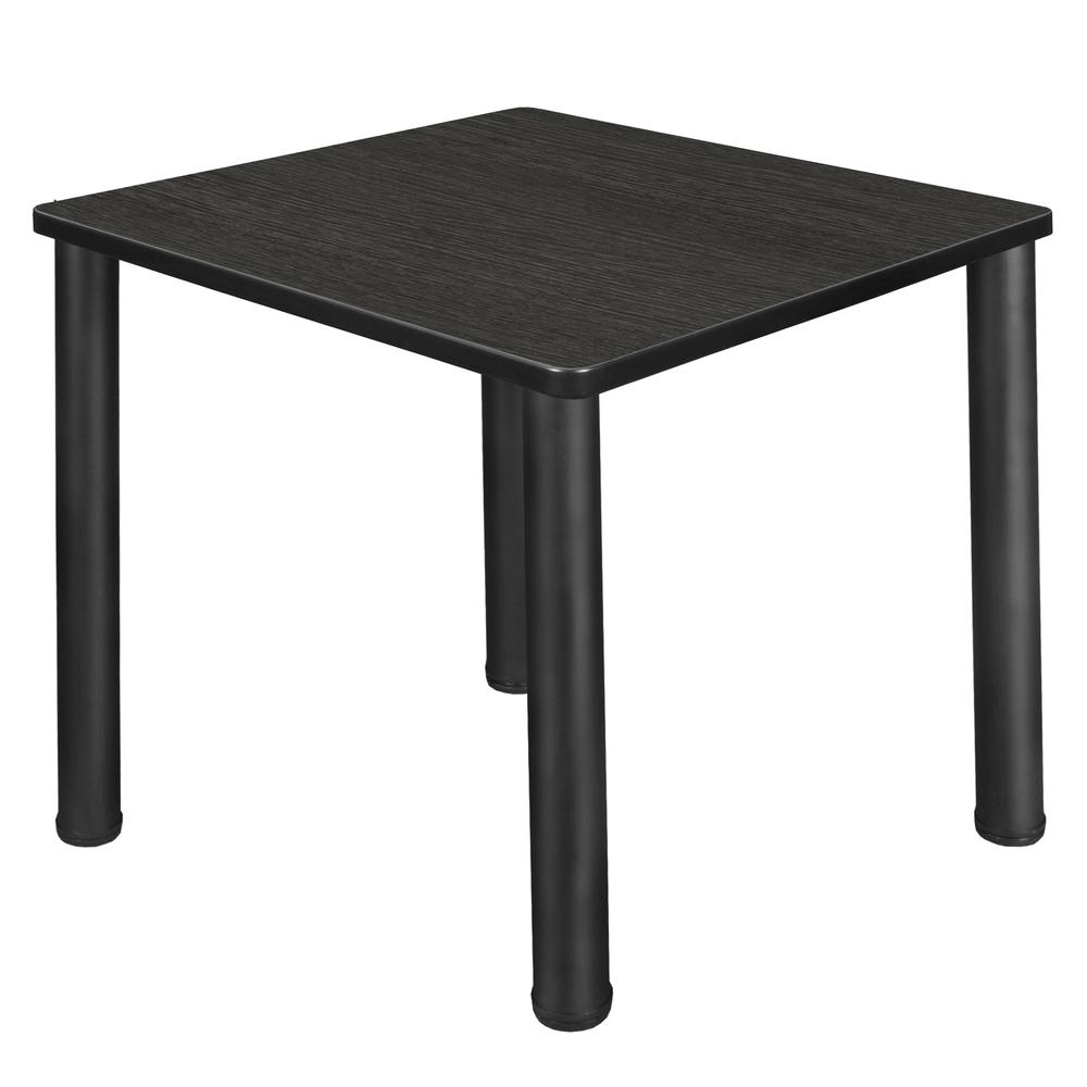 Kee 30" Square Breakroom Table- Ash Grey/ Black. Picture 1