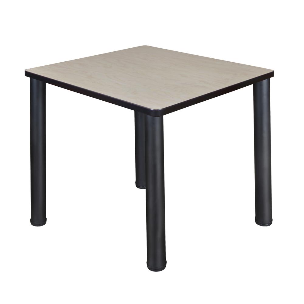 Kee 30" Square Breakroom Table- Maple/ Black. Picture 1