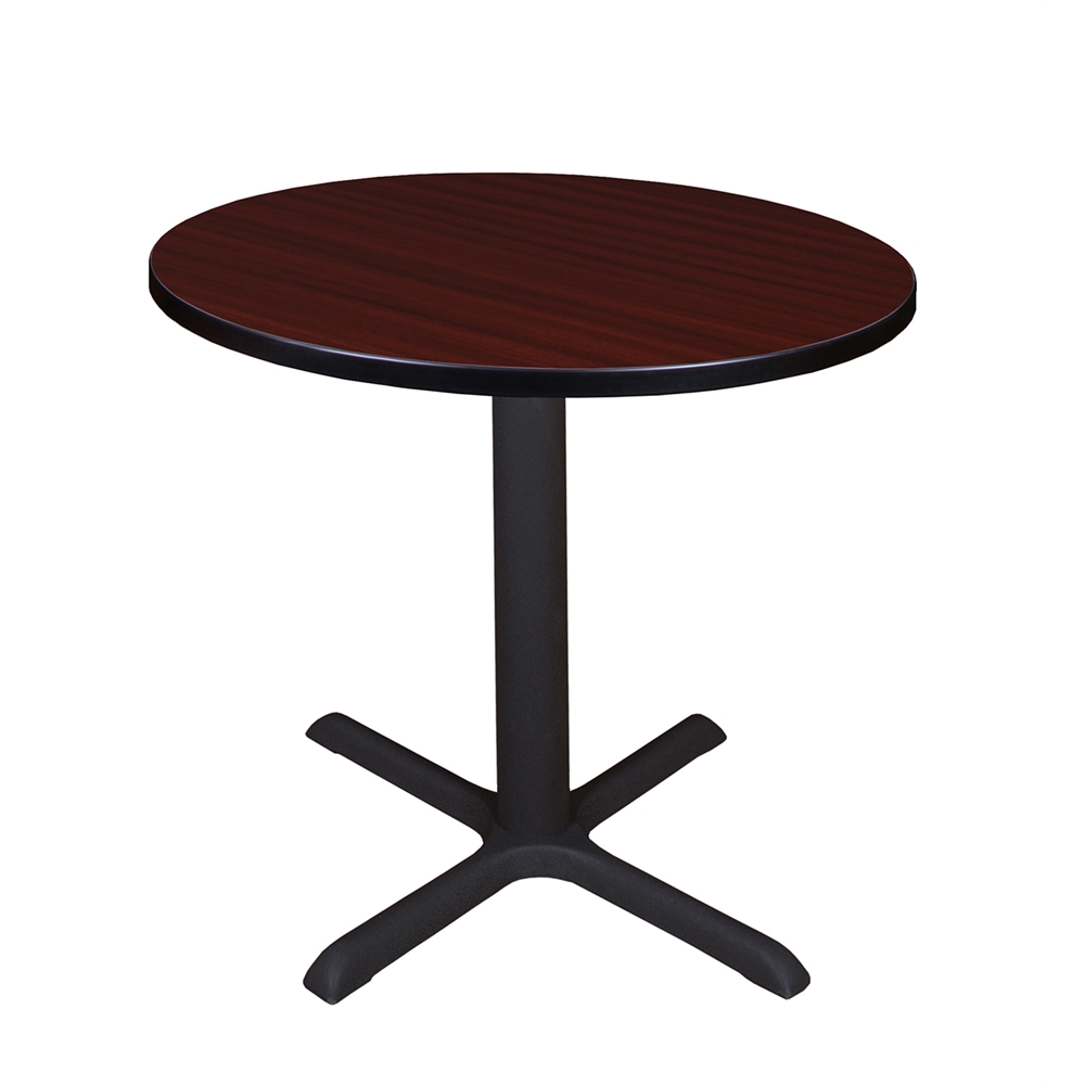Cain 30" Round Breakroom Table- Mahogany. Picture 1