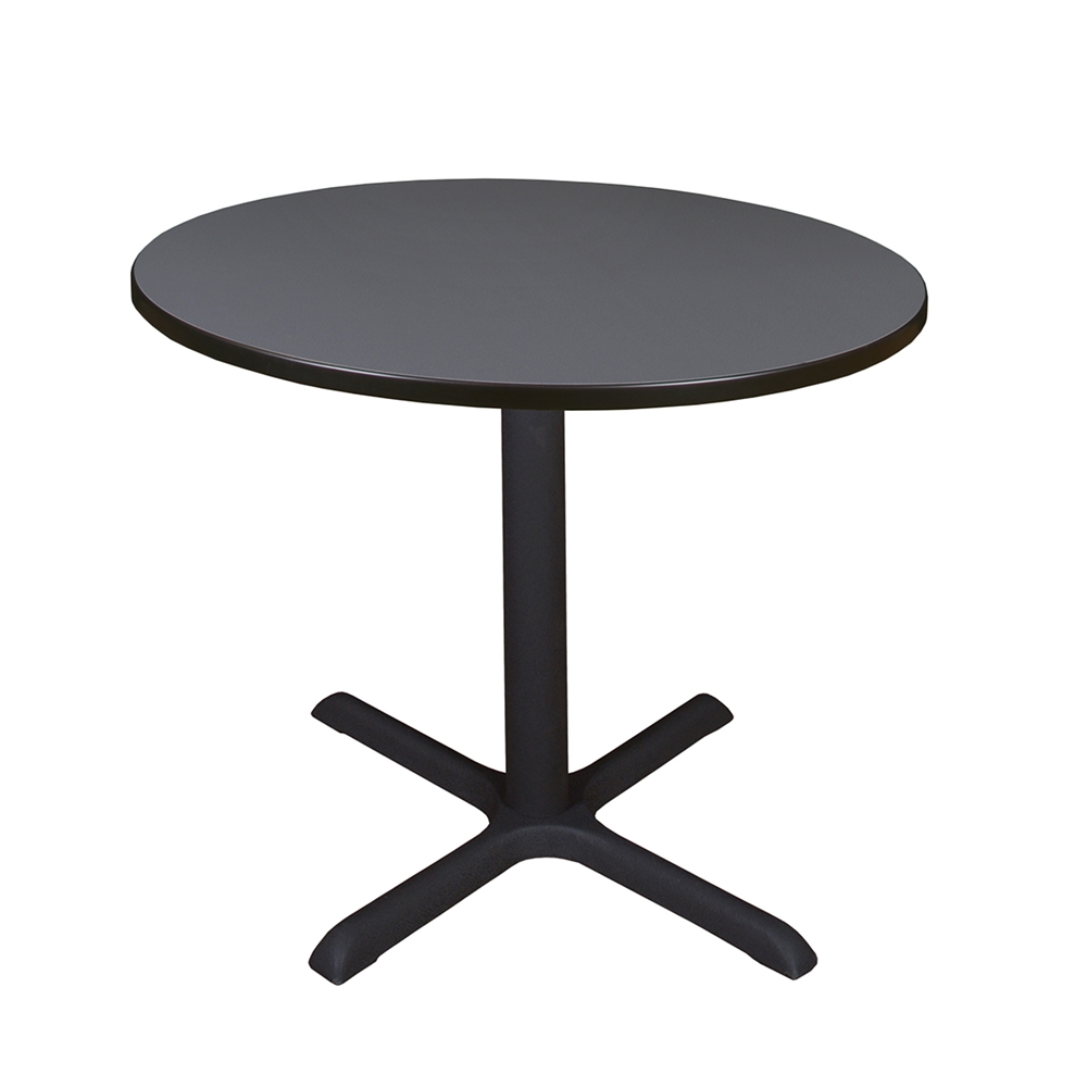 Cain 36" Round Breakroom Table- Grey. Picture 1