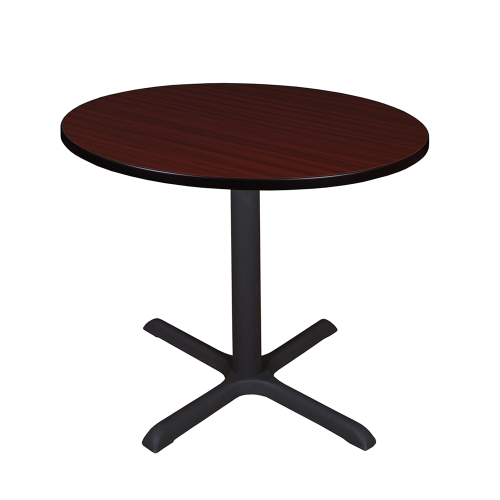 Cain 36" Round Breakroom Table- Mahogany. Picture 1