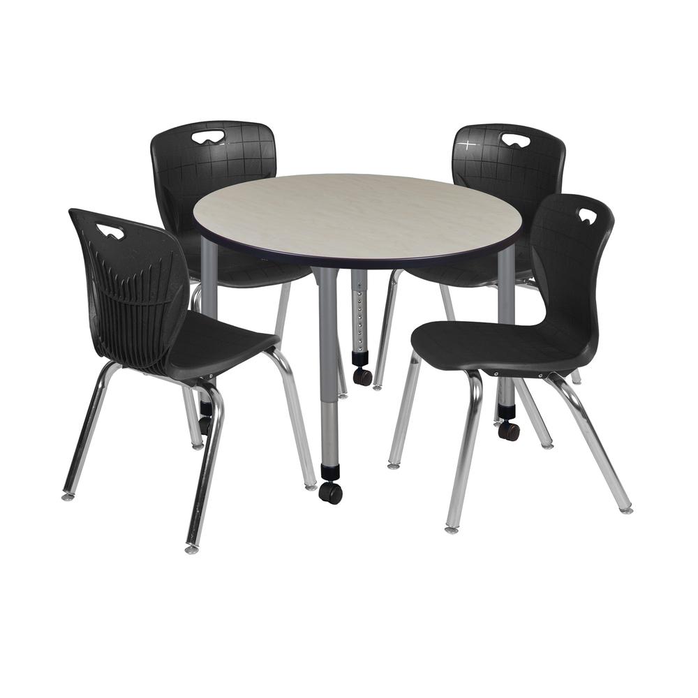 Regency Kee 42 in. Round Adjustable Classroom Table. Picture 1