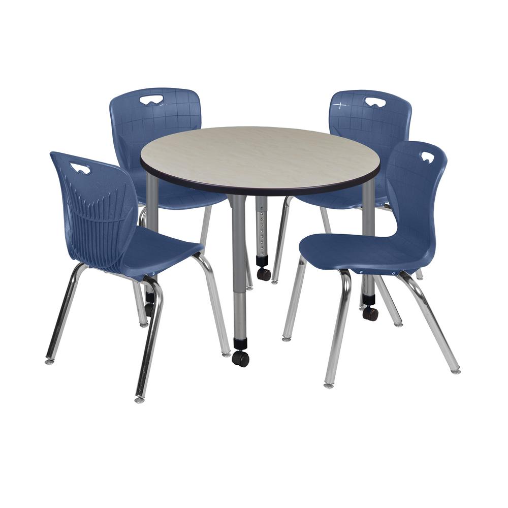Regency Kee 42 in. Round Adjustable Classroom Table. Picture 1