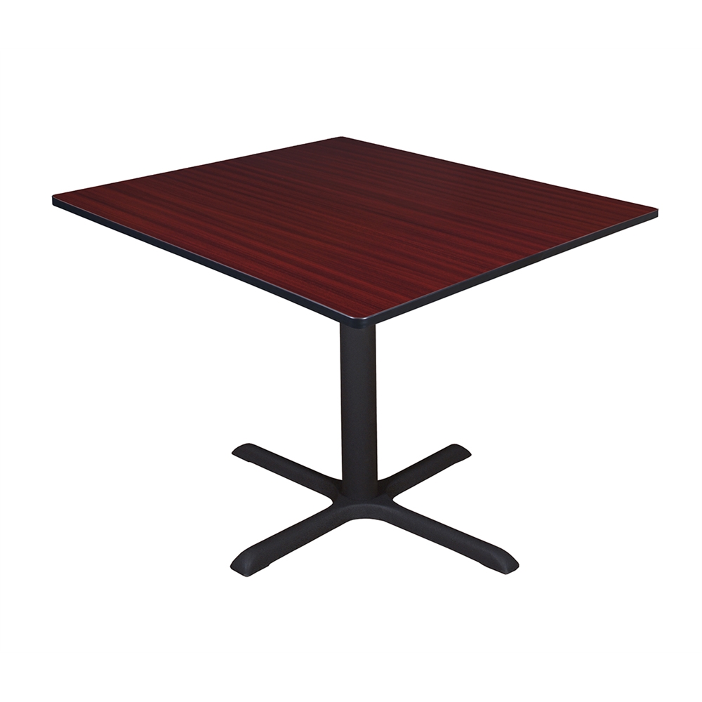 Cain 48" Square Breakroom Table- Mahogany. Picture 1