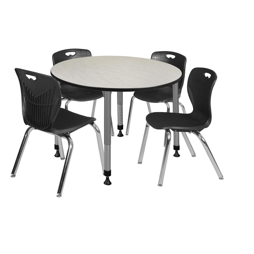 Regency Kee 48 in. Round Adjustable Classroom Table. Picture 1