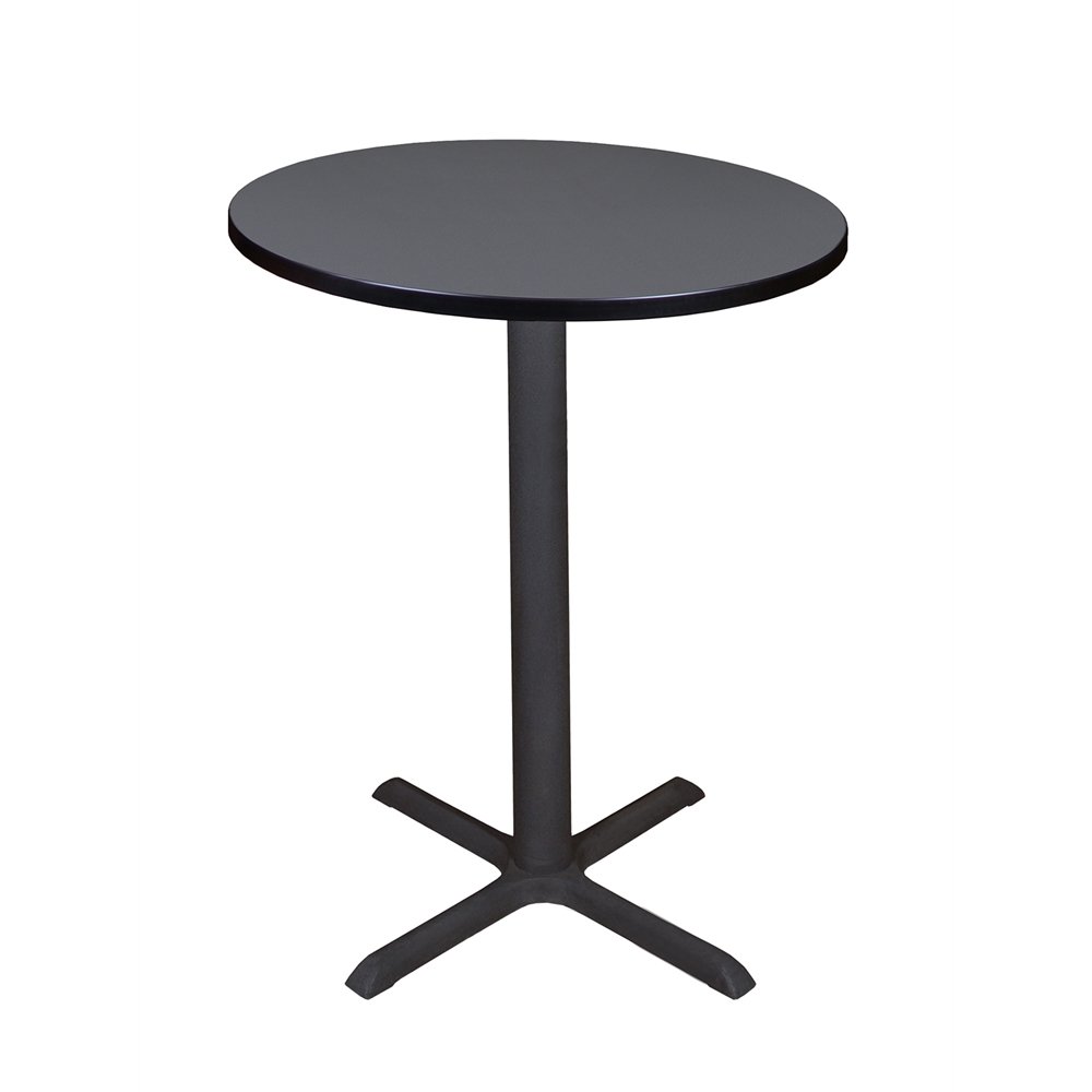 Cain 30" Round Café Table- Grey. Picture 1