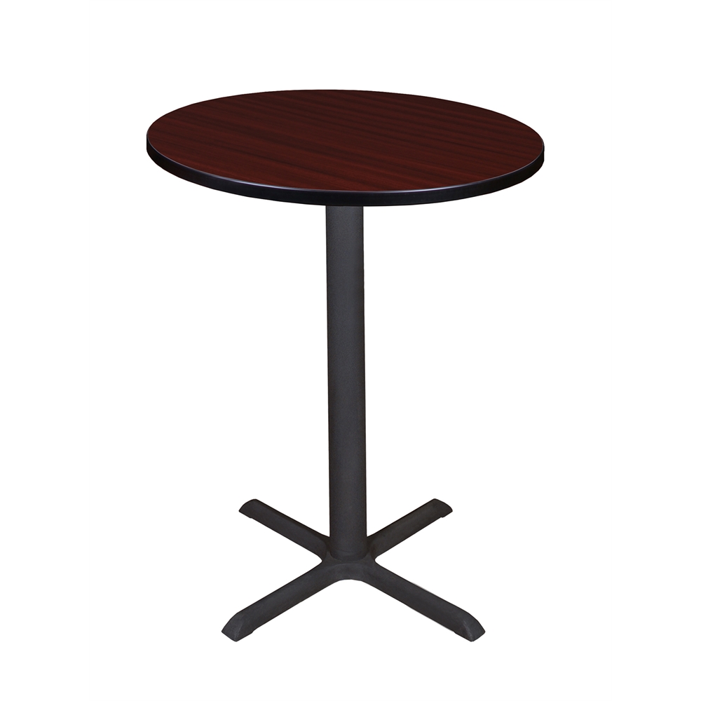 Cain 30" Round Café Table- Mahogany. Picture 1