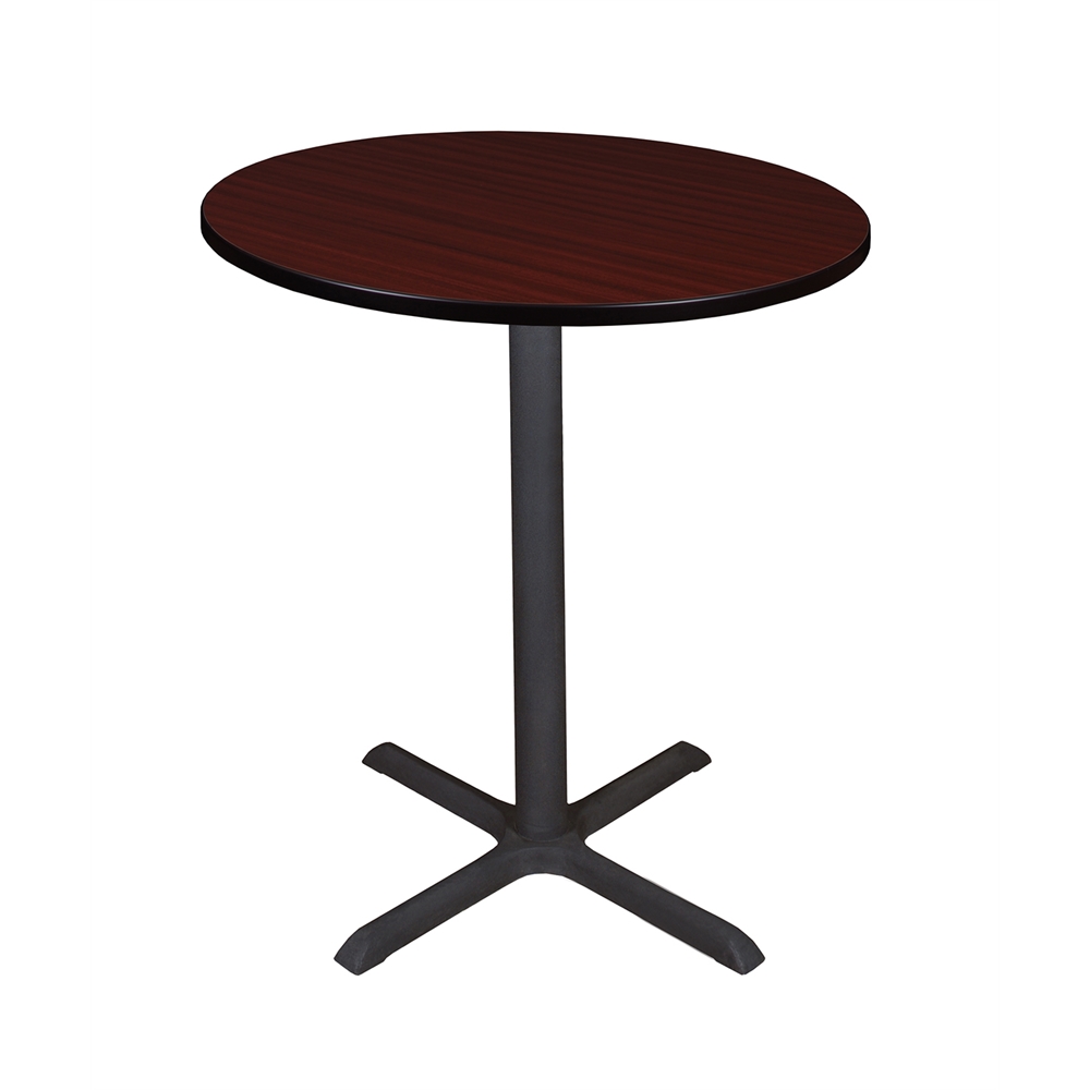 Cain 36" Round Café Table- Mahogany. Picture 1