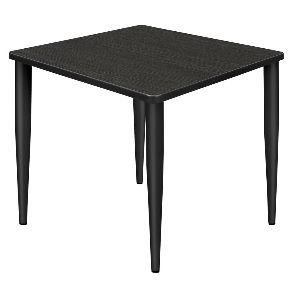 Kahlo 30" Square Tapered Leg Table- Ash Grey/ Black. Picture 1