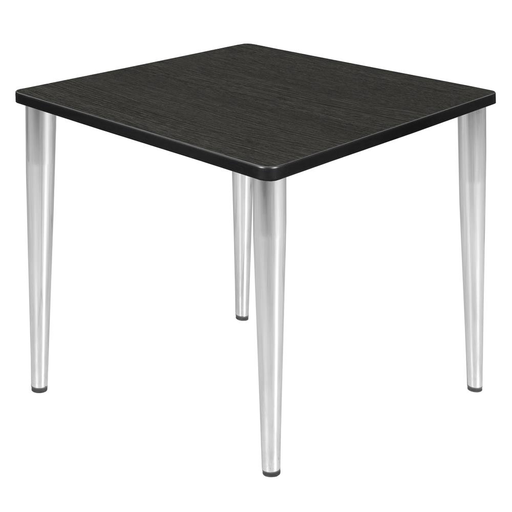 Kahlo 30" Square Tapered Leg Table- Ash Grey/ Chrome. Picture 1