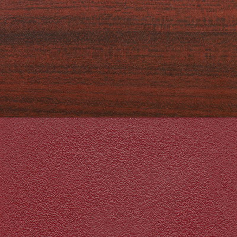 Regency Kahlo 30 in. Square Breakroom Table- Mahogany Top, Black Base & 4 M Stack Chairs- Burgundy. Picture 8