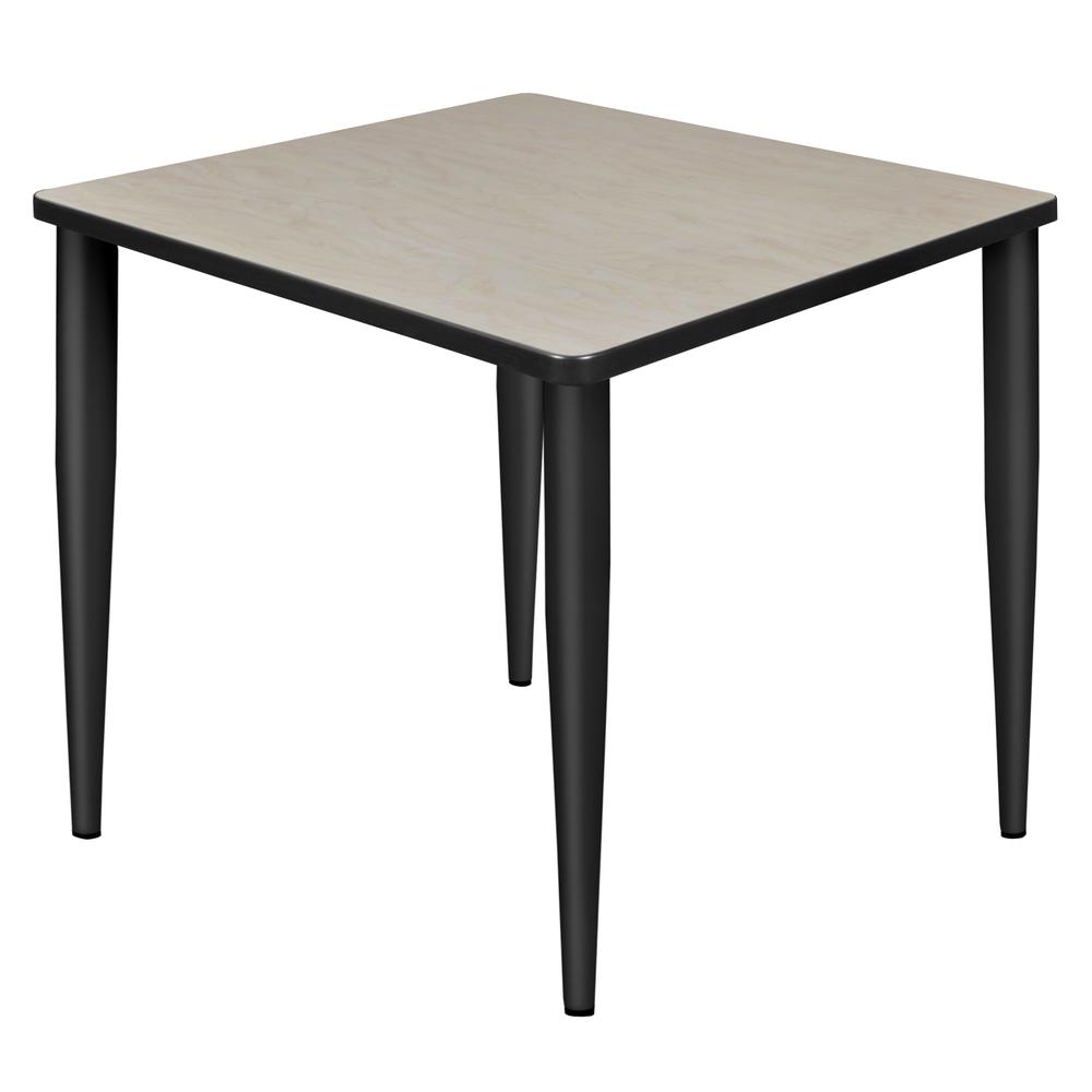 Kahlo 30" Square Tapered Leg Table- Maple/ Black. Picture 1