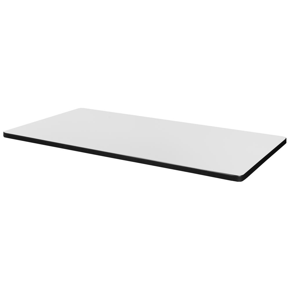 42" x 24" Rectangle Laminate Table Top- Ash Grey/ White. Picture 2