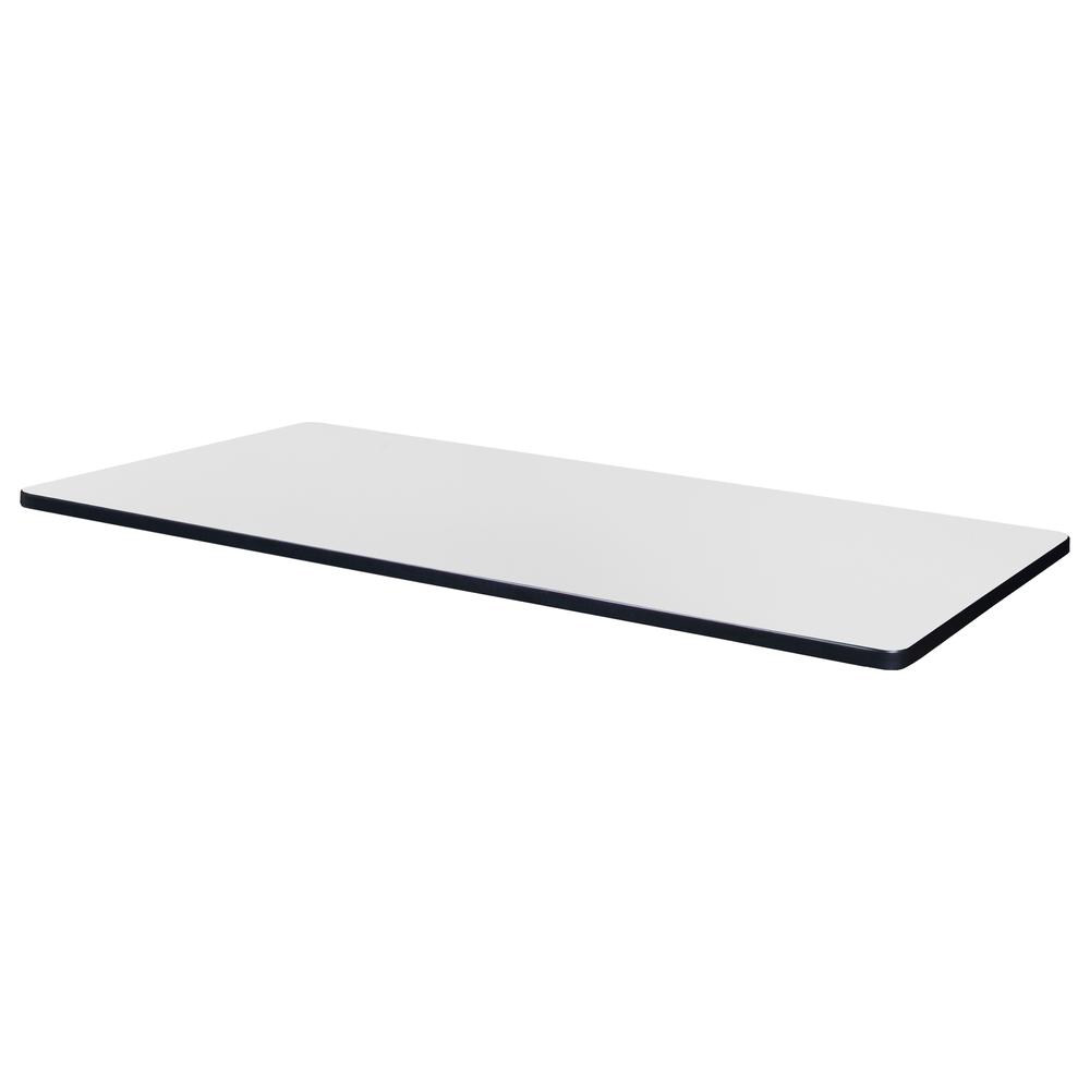 48" x 24" Rectangle Laminate Table Top- Ash Grey/ White. Picture 2