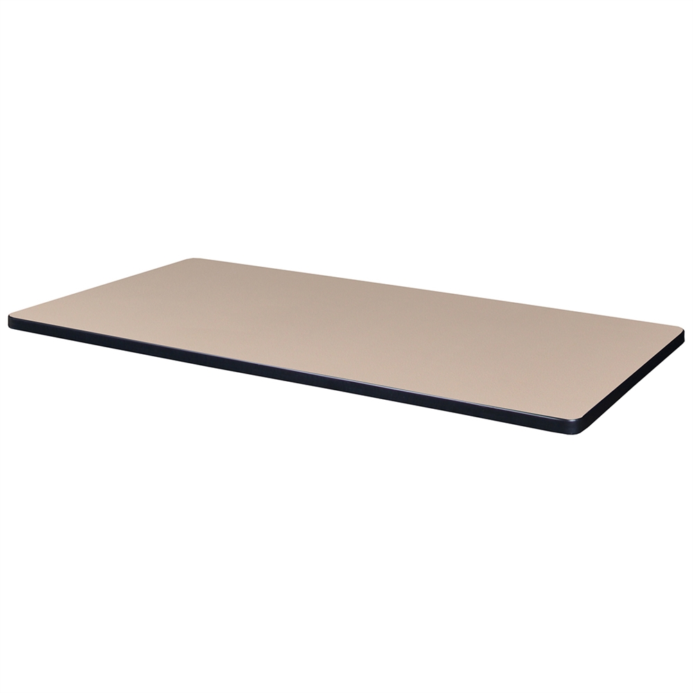 48" x 24" Rectangle Laminate Table Top- Beige/ Grey. Picture 1