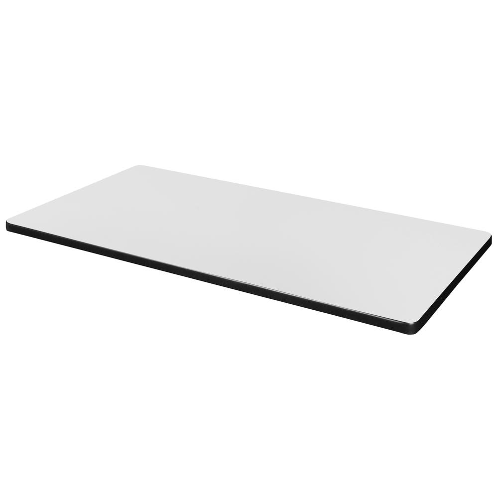 48" x 30" Standard Rectangle Table Top- Ash Grey/ White. Picture 2