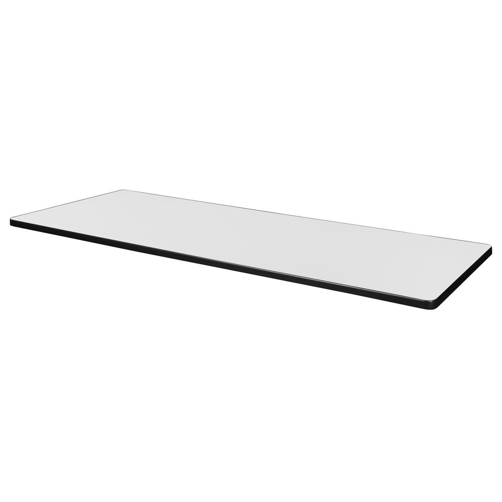 60" x 30" Standard Rectangle Table Top- Ash Grey/ White. Picture 2