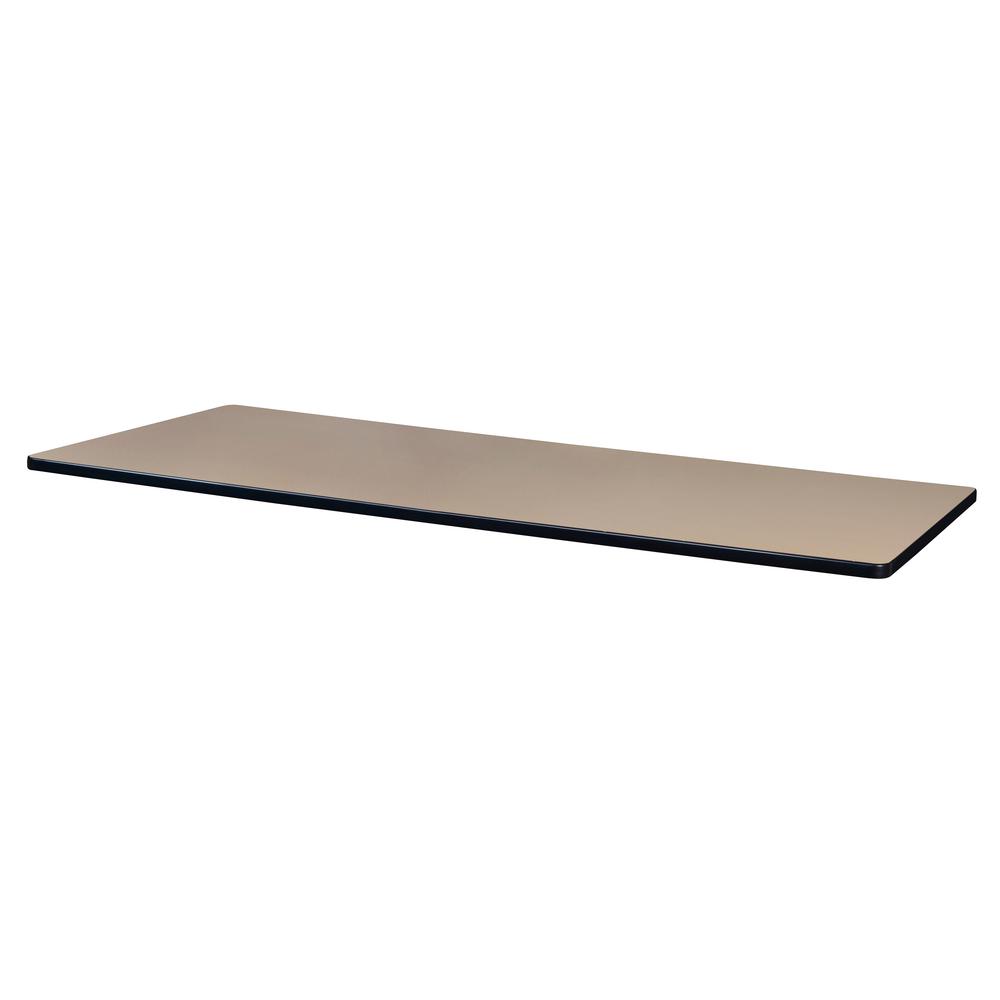 60" x 30" Standard Rectangle Table Top- Beige/Grey. Picture 1