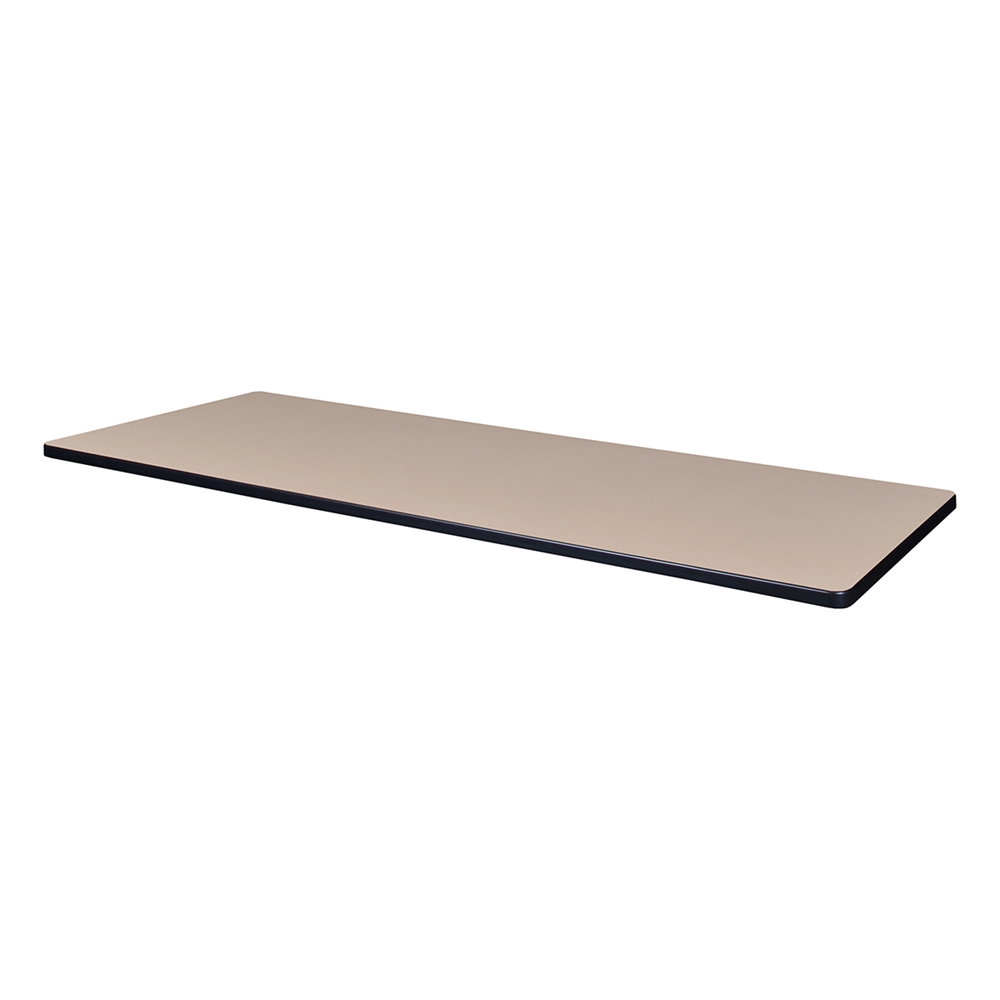 66" x 24" Rectangle Laminate Table Top- Beige/ Grey. The main picture.