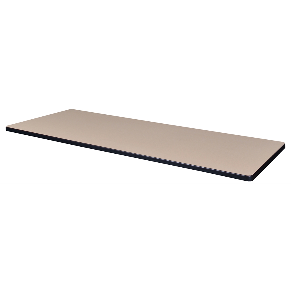 72" x 24" Rectangle Laminate Table Top- Beige/ Grey. The main picture.