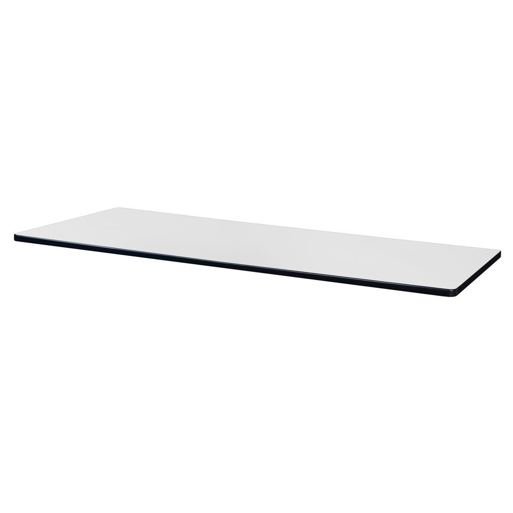 72" x 30" Rectangle Laminate Table Top- Ash Grey/ White. Picture 2