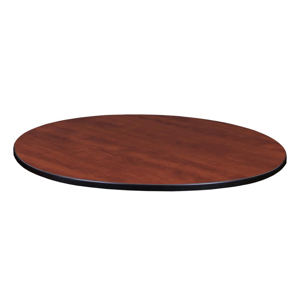 30" Round Slim Table Top- Cherry/ Maple. The main picture.