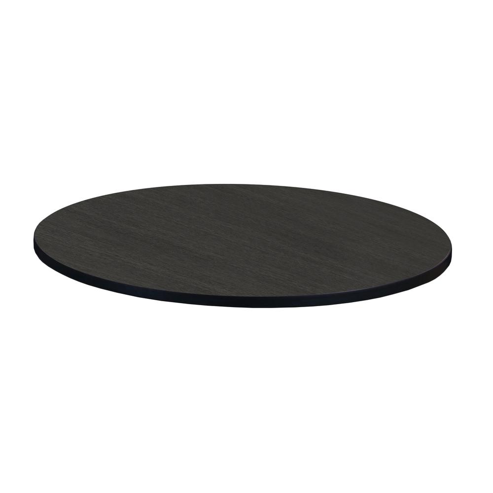 36" Round Laminate Table Top- Ash Grey/White. Picture 1