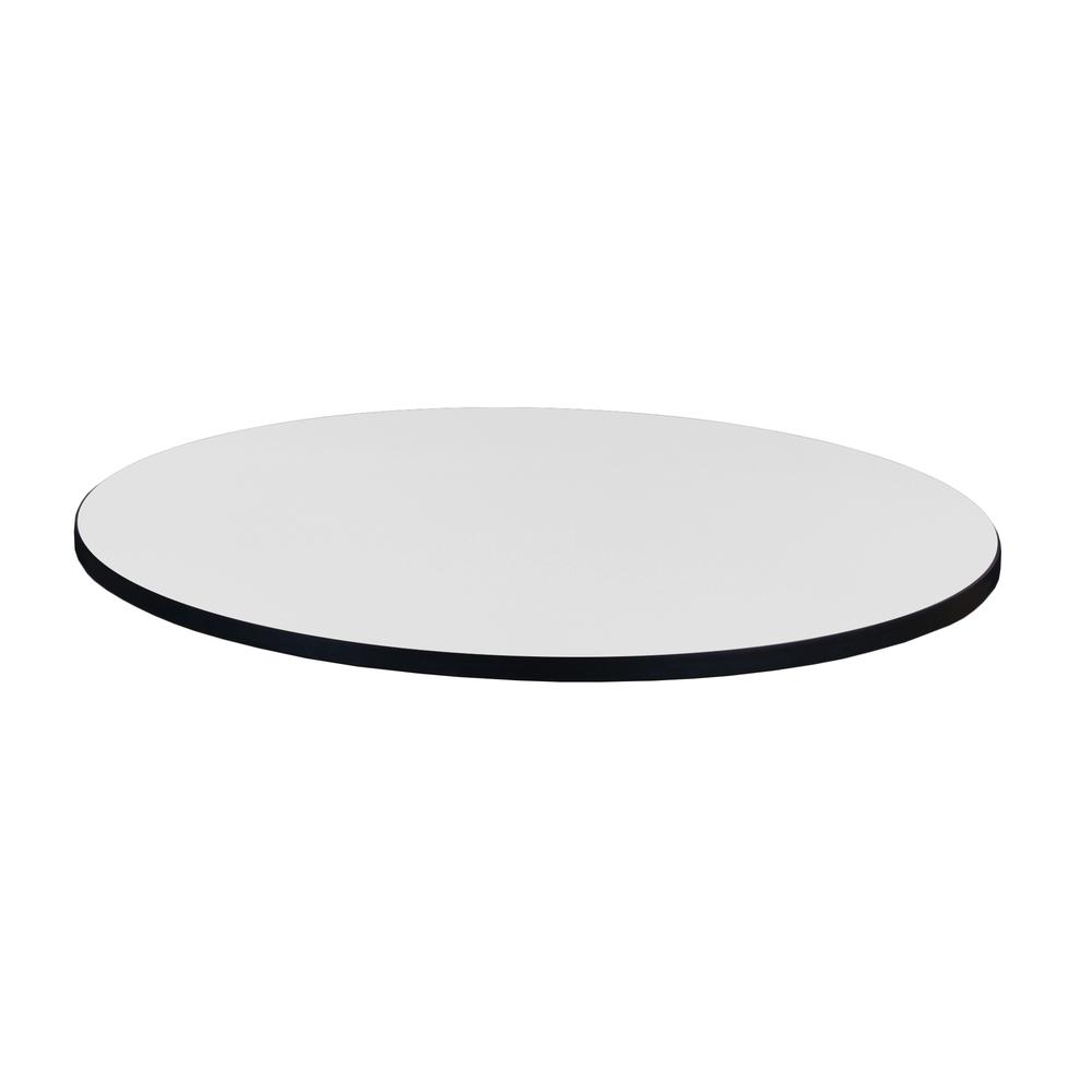 36" Round Laminate Table Top- Ash Grey/White. Picture 2