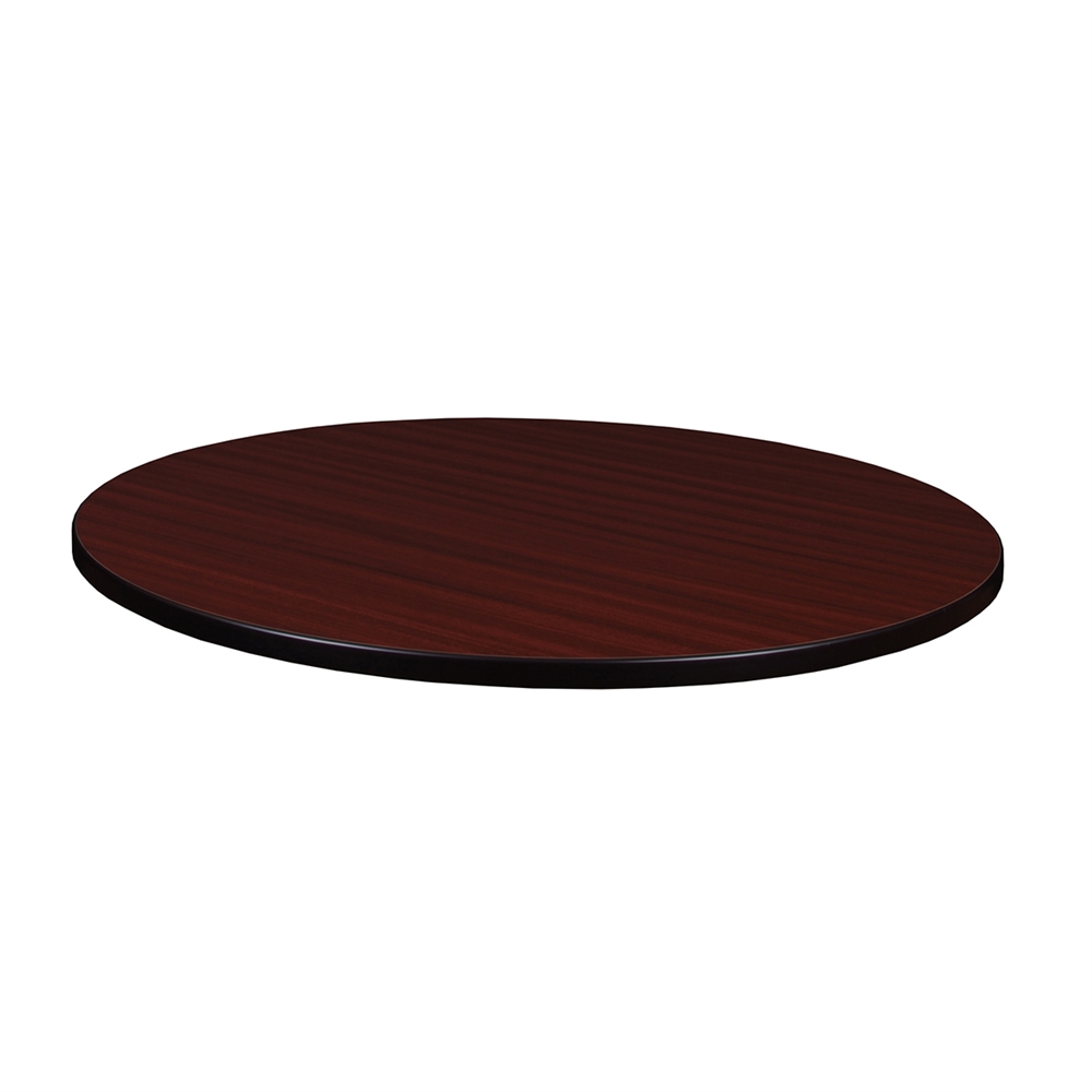 36" Round Laminate Table Top- Mahogany/ Mocha Walnut. Picture 1
