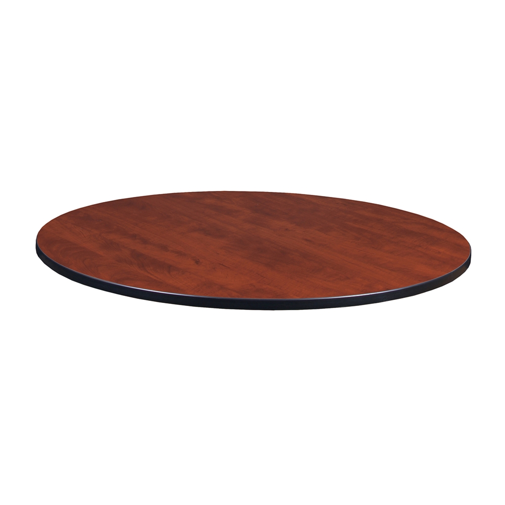 48" Round Laminate Table Top- Cherry/ Maple. Picture 1