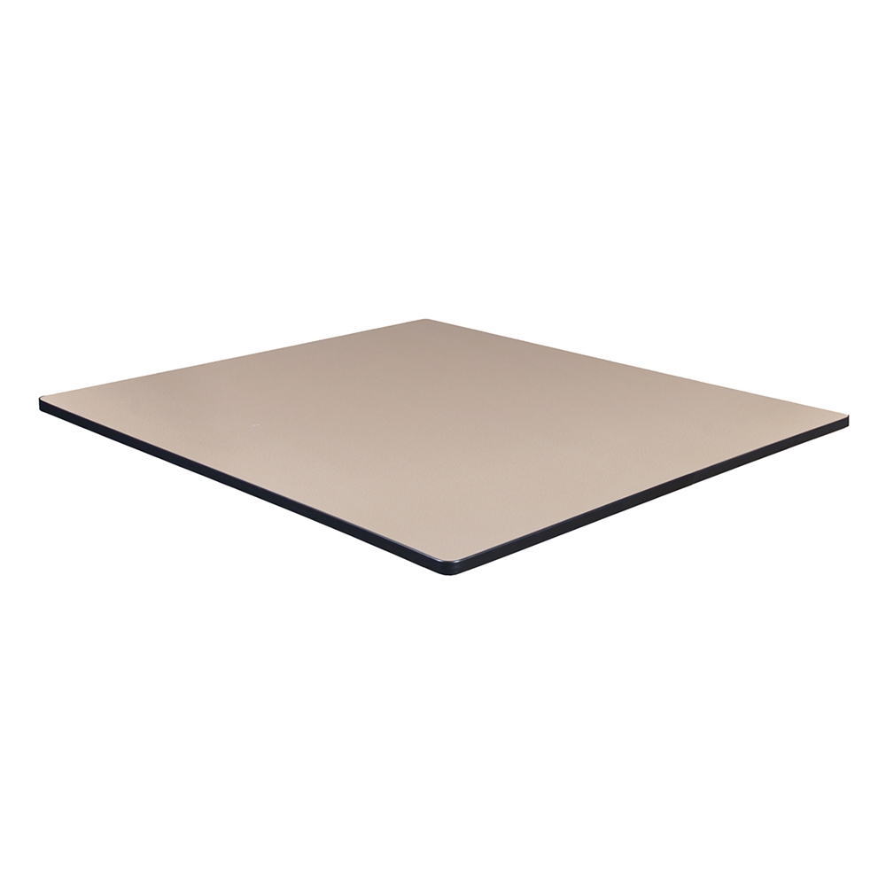 48" Square Laminate Table Top- Beige/ Grey. The main picture.