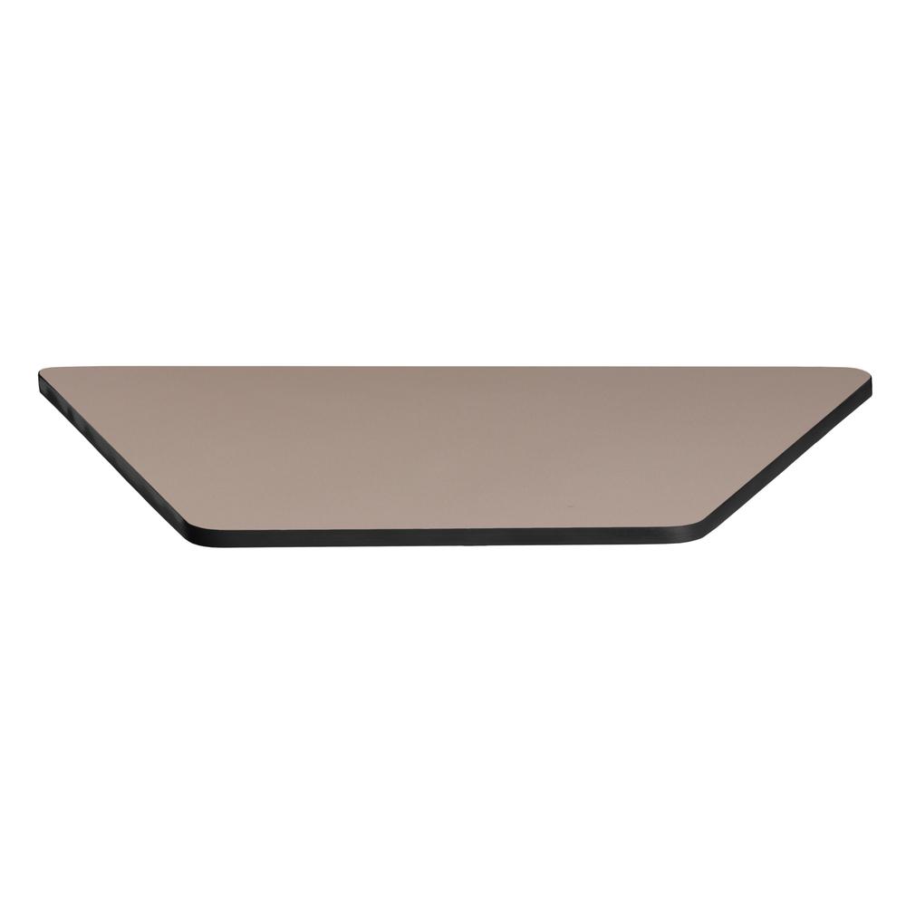 36" x 23" x 19" Standard Trapezoid Table Top- Beige/ Grey. Picture 3