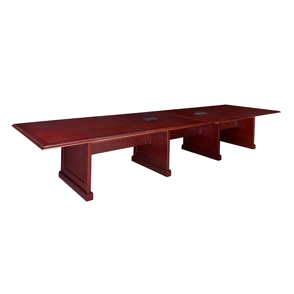 Prestige 192" Modular Conference Table with 2 Power Data Grommets- Mahogany. Picture 1