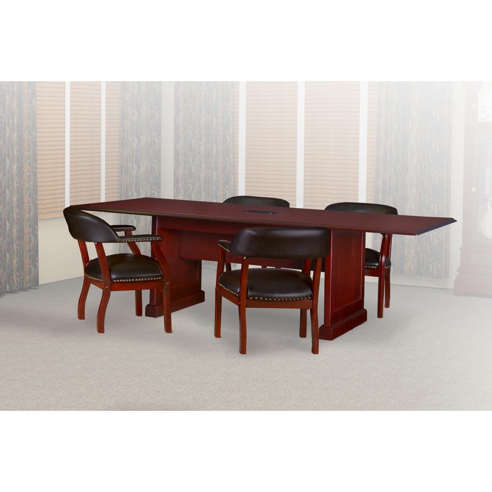 Prestige 96" x 48" Conference Table with Power Data Grommet- Mahogany. Picture 2