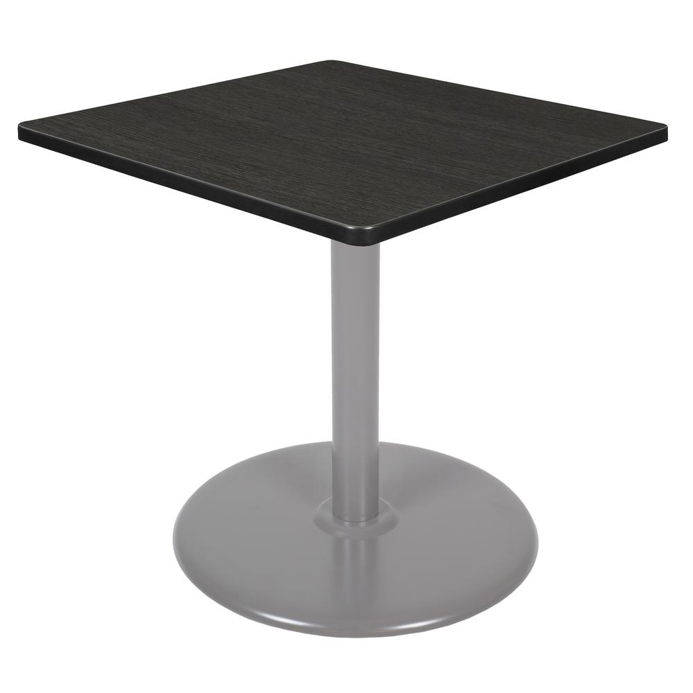 Via 30" Square Platter Base Table- Ash Grey/Grey. Picture 1