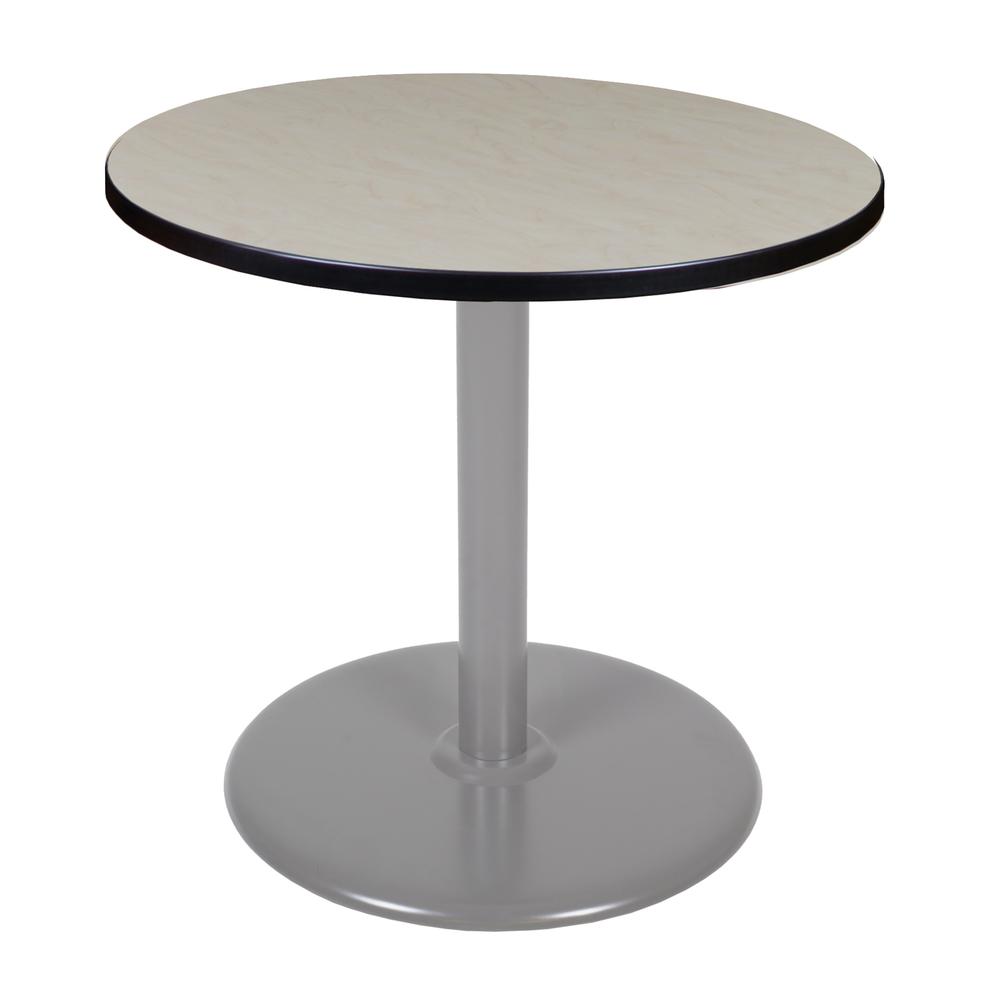 Via 30" Round Platter Base Table- Maple/Grey. Picture 1