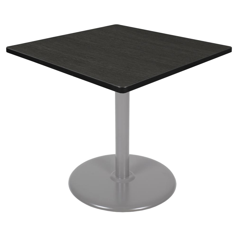 Via 36" Square Platter Base Table- Ash Grey/Grey. Picture 1