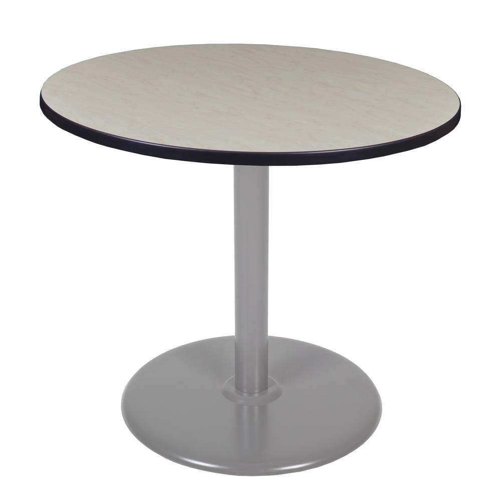 Via 36" Round Platter Base Table- Maple/Grey. Picture 1