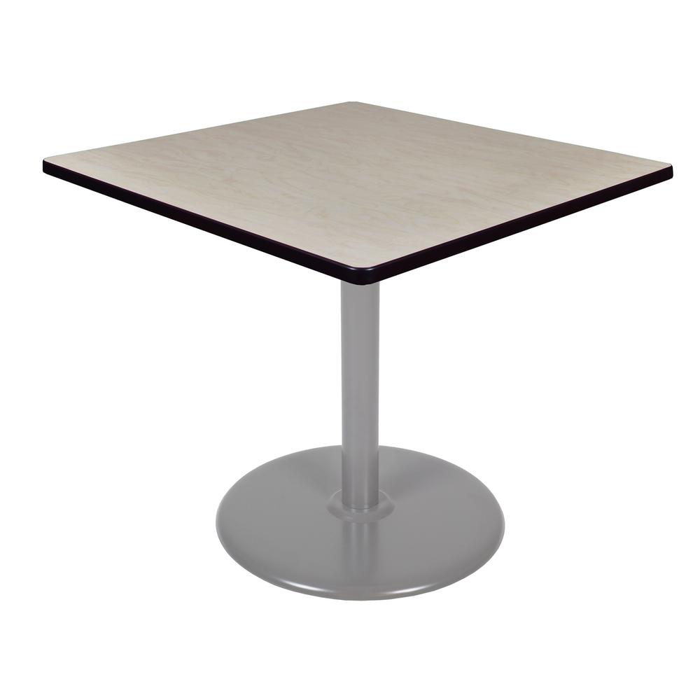 Via 42" Square Platter Base Table- Maple/Grey. Picture 1