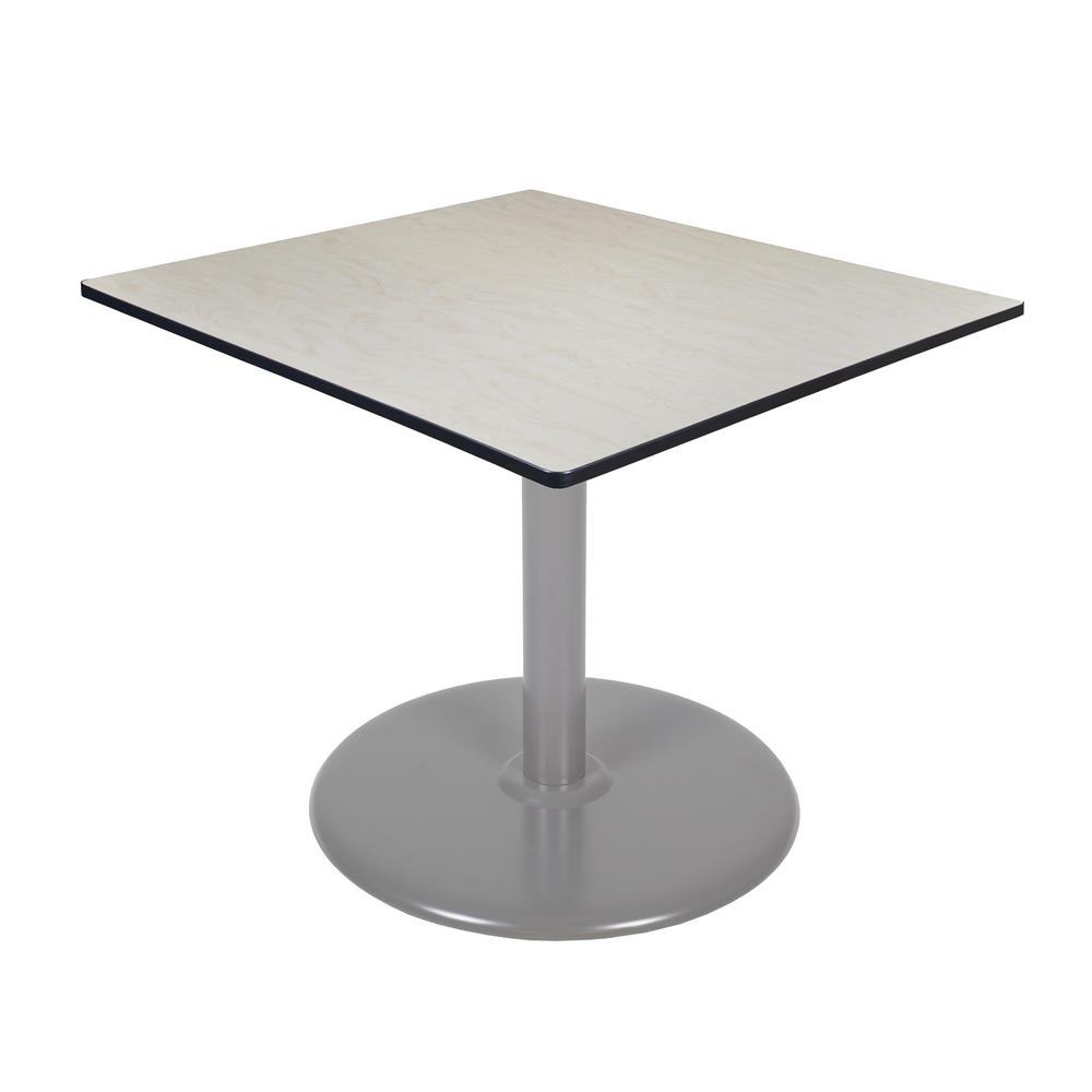 Via 48" Square Platter Base Table- Maple/Grey. Picture 1