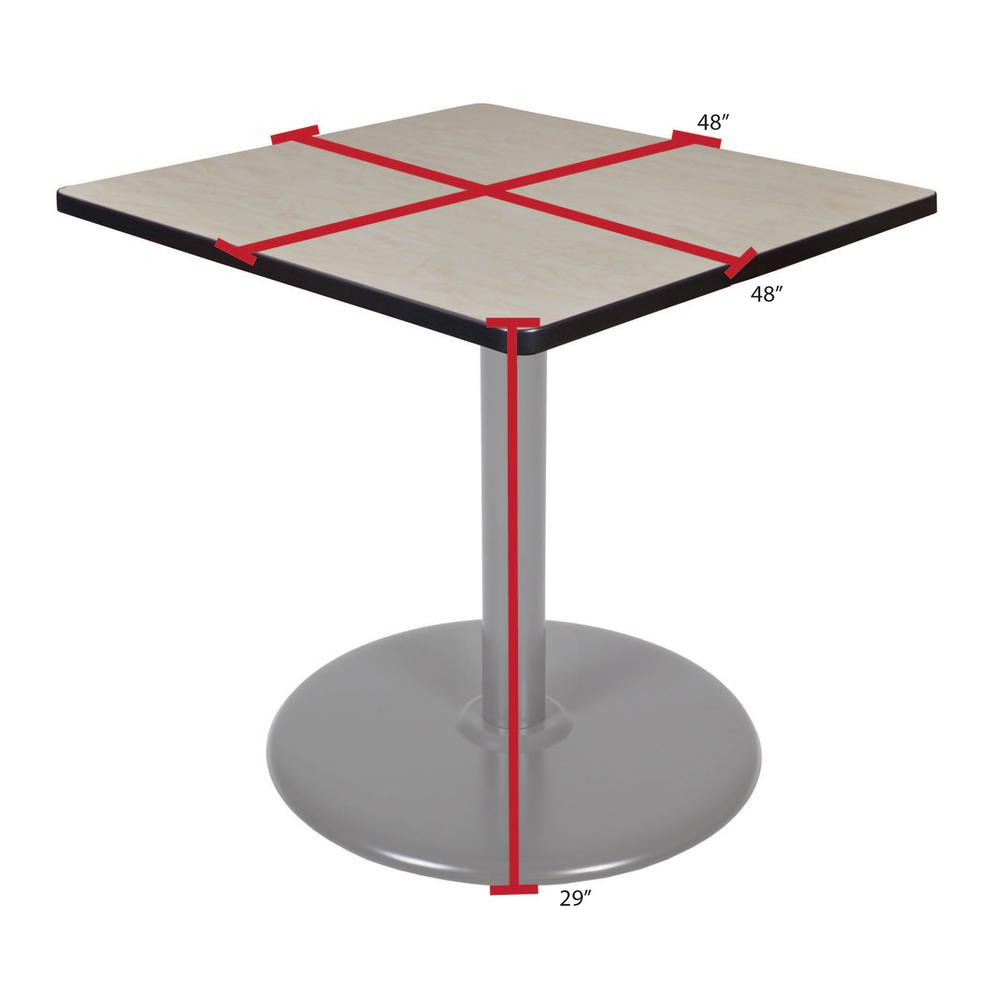 Via 48" Square Platter Base Table- Maple/Grey. Picture 4