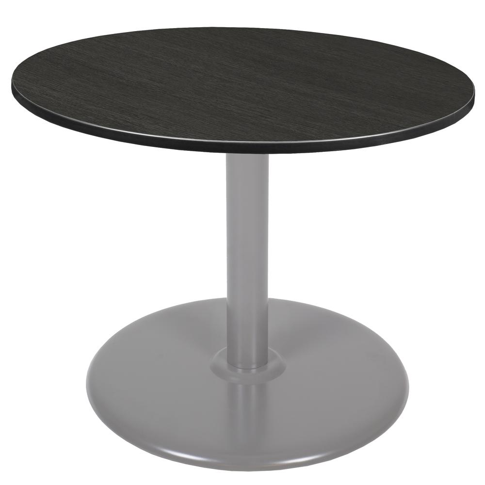 Via 48" Round Platter Base Table- Ash Grey/Grey. Picture 1
