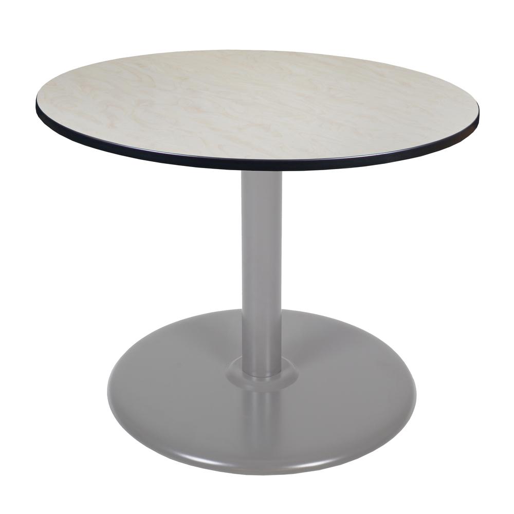 Via 48" Round Platter Base Table- Maple/Grey. Picture 1