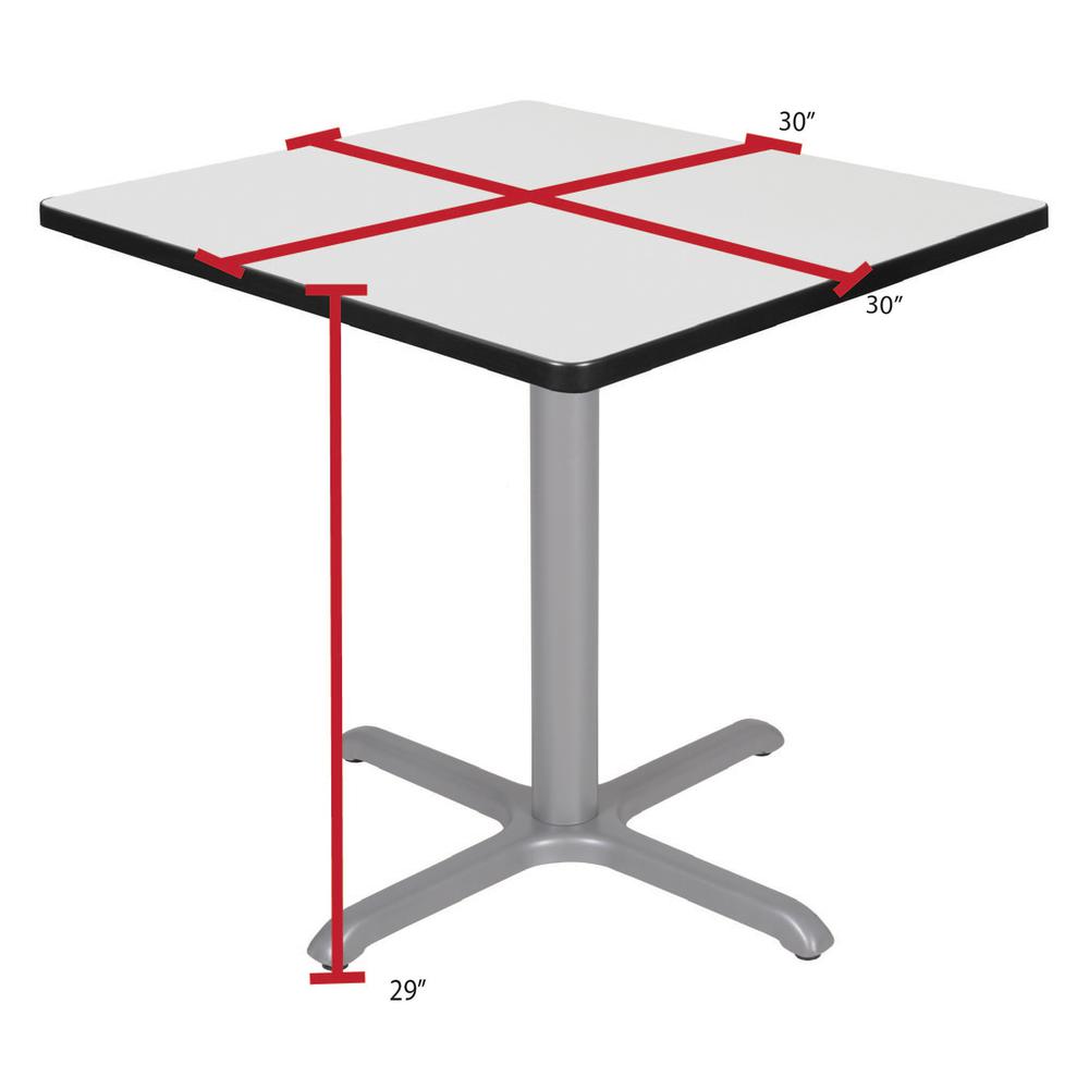Regency Cain 30 in. Small Square X-Base Breakroom Table. Picture 4
