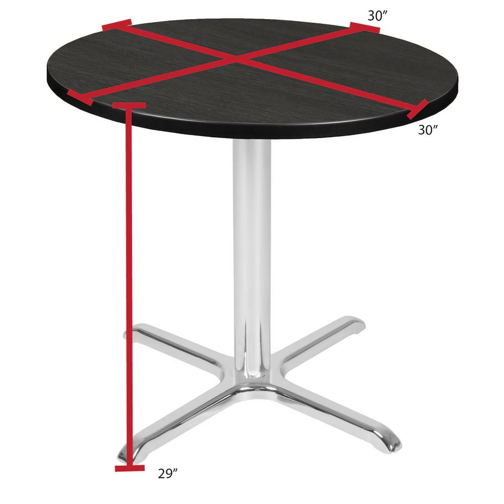 Regency Cain 30" Round X-Base Table. Picture 4