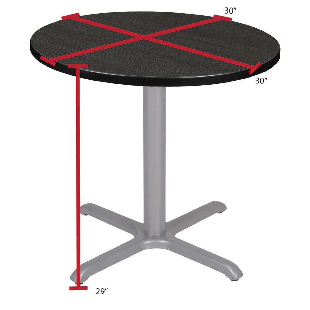 Regency Cain 30 in. Small Round X-Base Breakroom Table. Picture 4