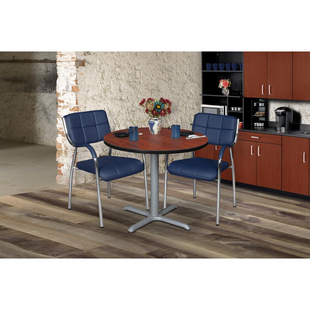 Regency Cain 30 in. Small Round X-Base Breakroom Table. Picture 3