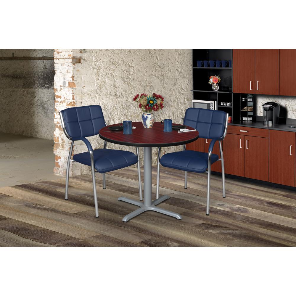 Regency Cain 30 in. Small Round X-Base Breakroom Table. Picture 3