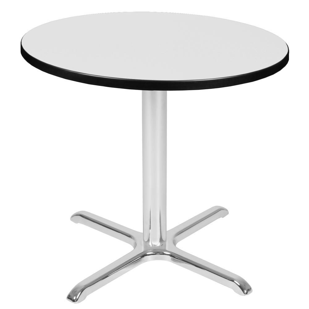 Regency Cain 30" Round X-Base Table. Picture 1