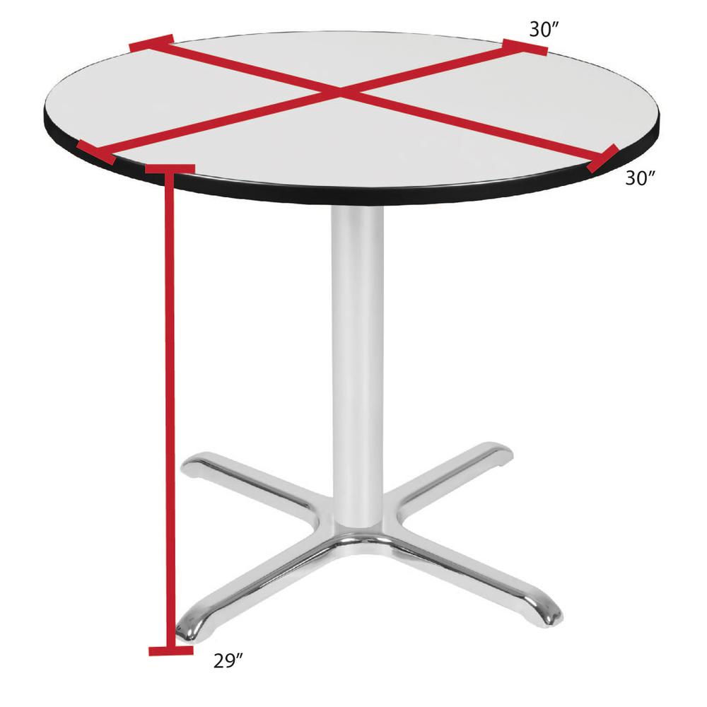 Regency Cain 30" Round X-Base Table. Picture 4